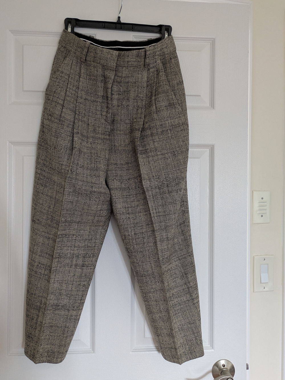Stella McCartney Gray Tweed Pleated Dress Pants